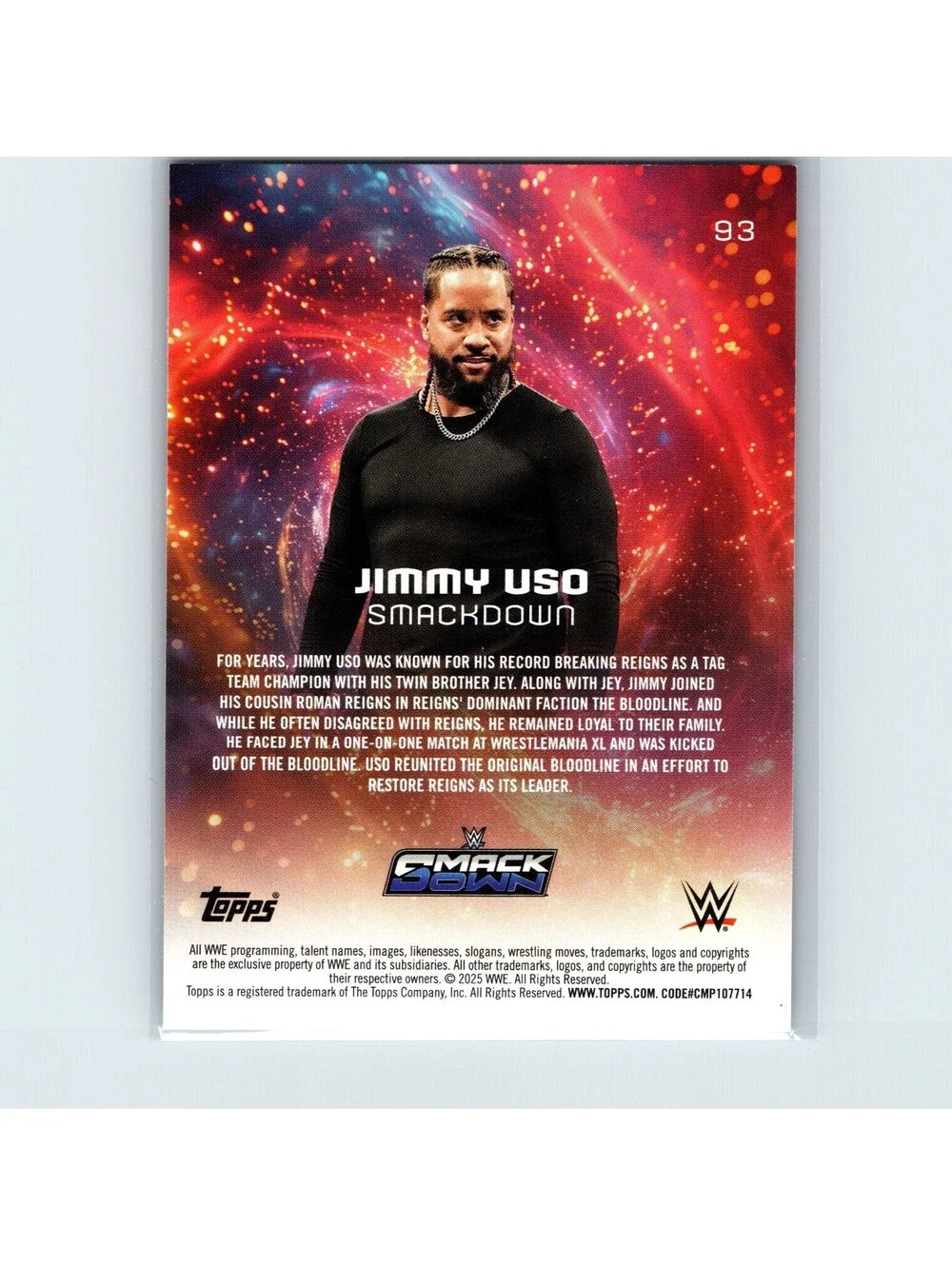 2025 Topps Universe WWE Jimmy Uso #93 Rings